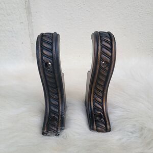 Decorative wooden curtain holders